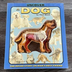 Vintage Uncover a Dog Book by Paul Beck - Educational Pet Anatomy